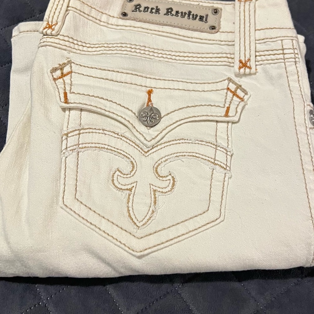 Rock Revival Women's Cream Jeans
